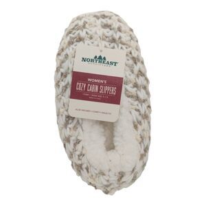 Northeast Outfitters Cozy Cabin Womens Chunky Space Slippers Taupe Size 5 - 7.5